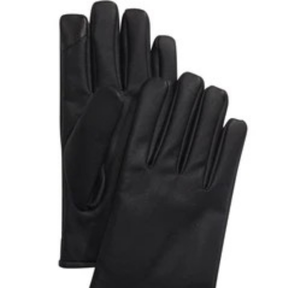 Calvin Klein Men's Faux Leather Gloves